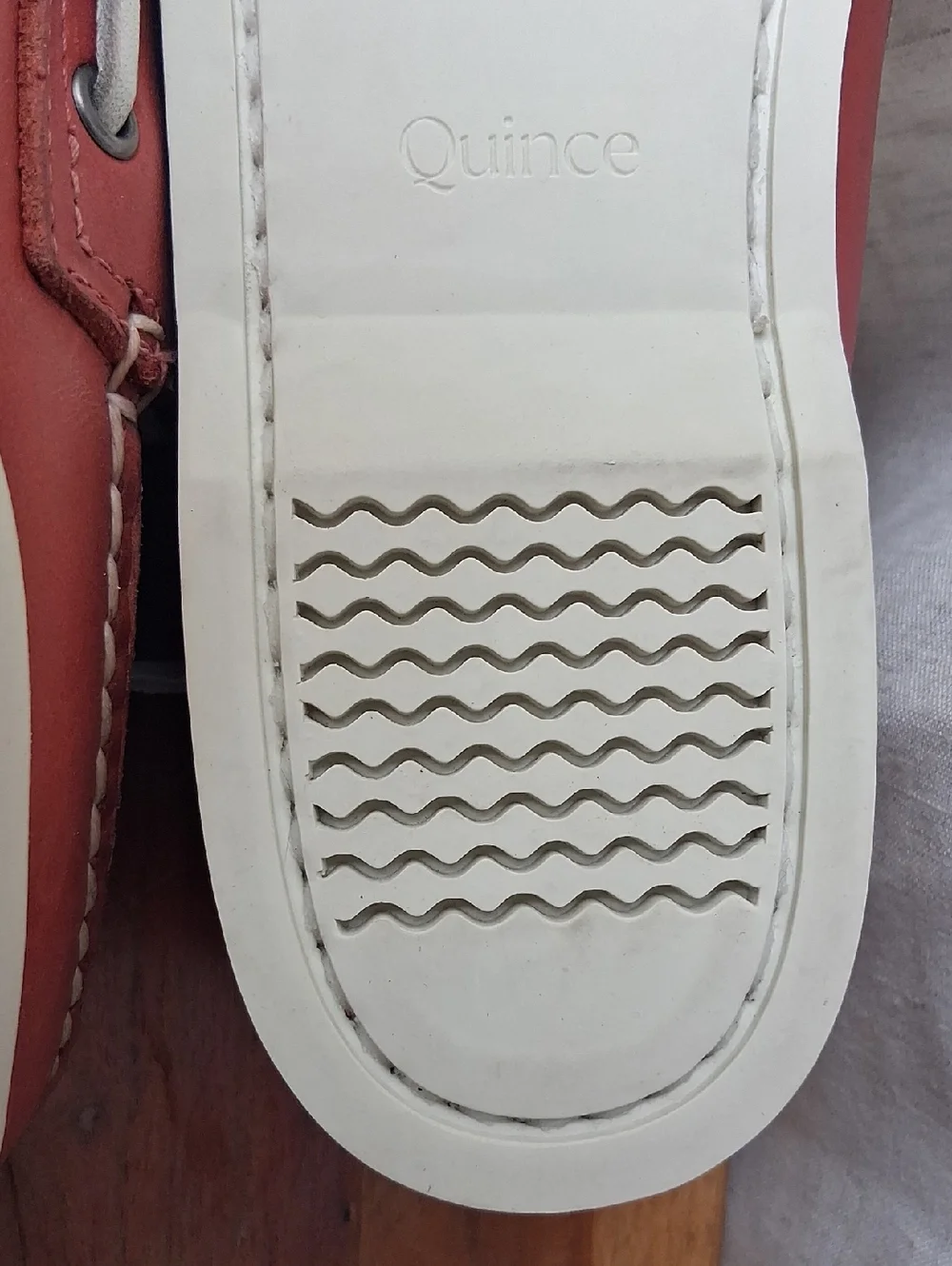 Quince Water Resistant Leather Boat Shoe Amaro Red 9.5